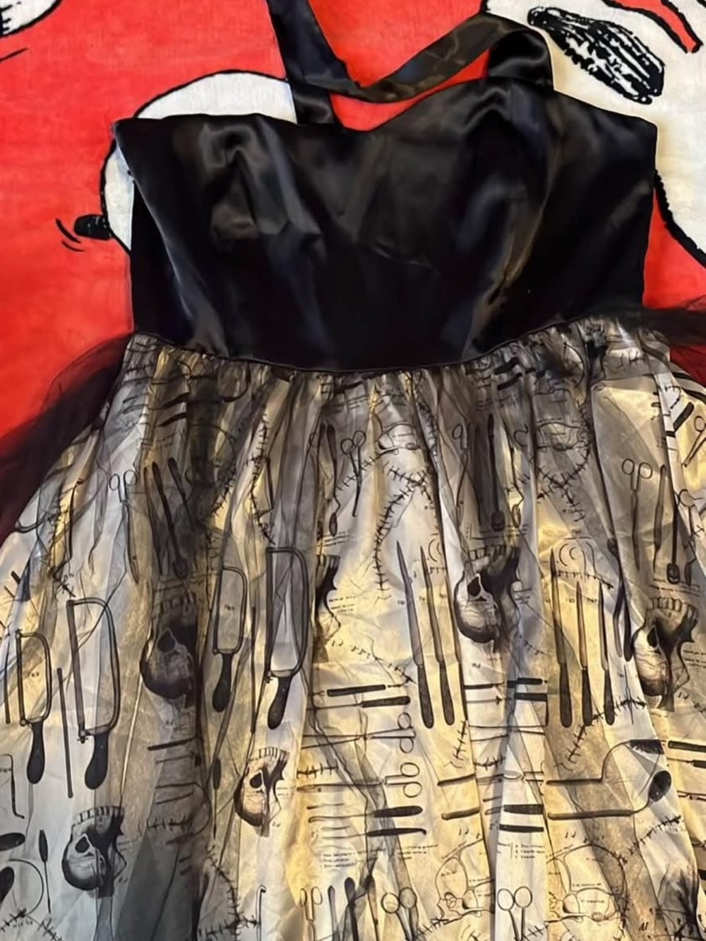Hot Topic Black Gothic Skater Dress